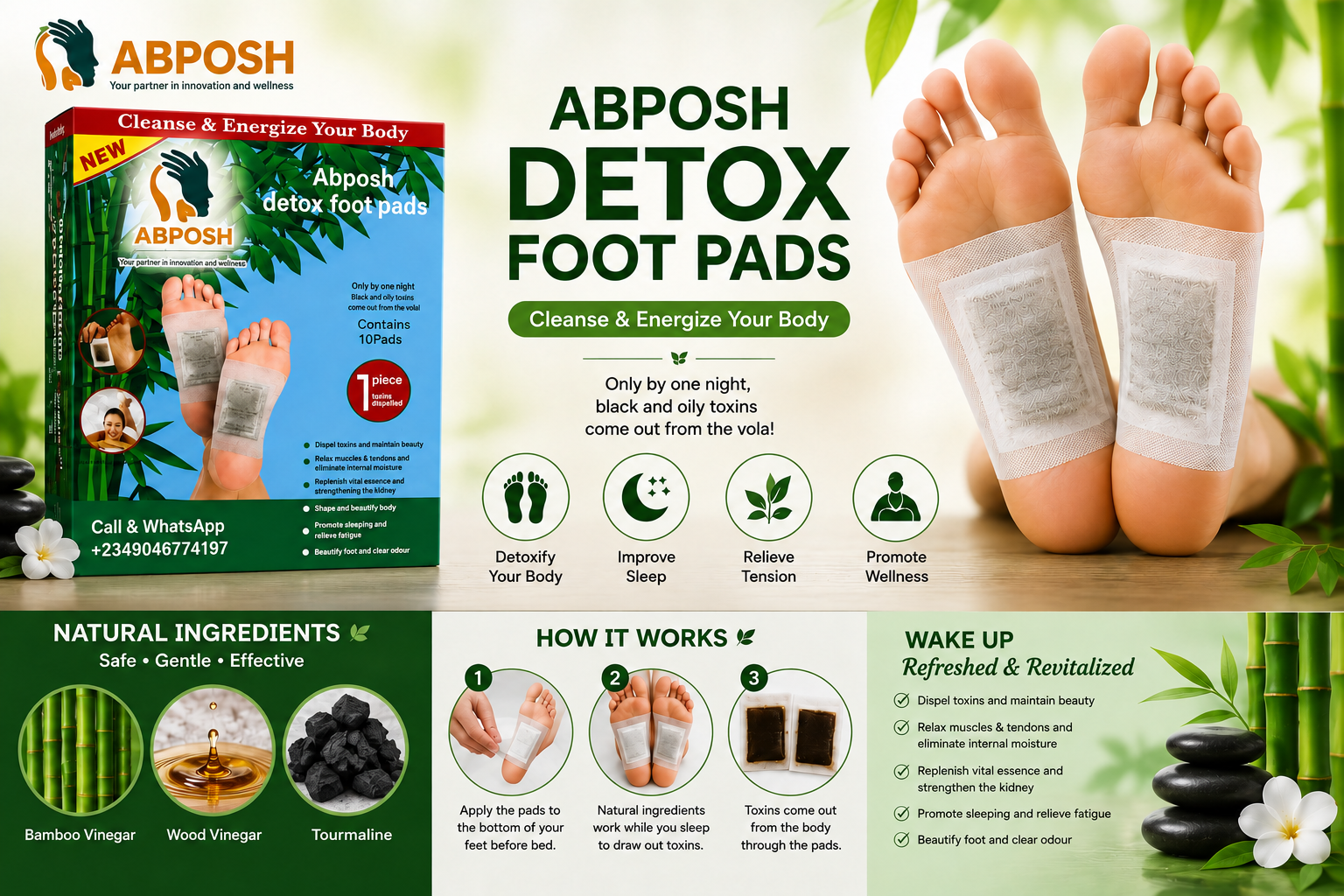 Abposh Detox Footpad product demonstration